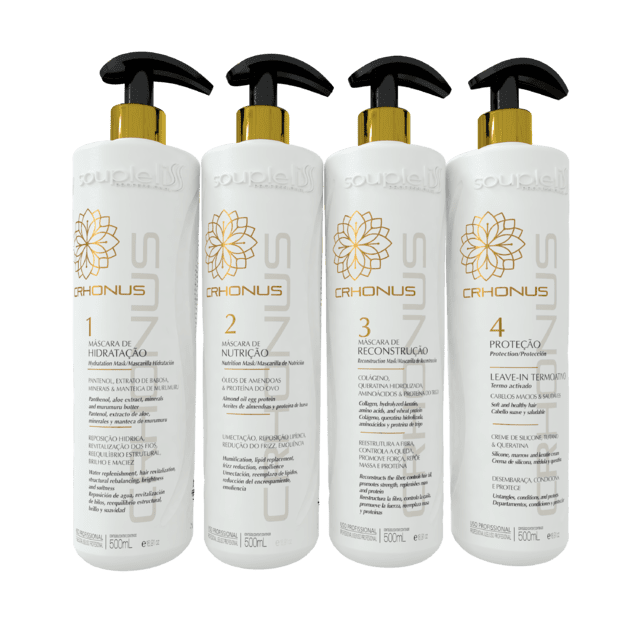 Cronograma Capilar Crhonus Completo + Shampoo 1l Soupleliss