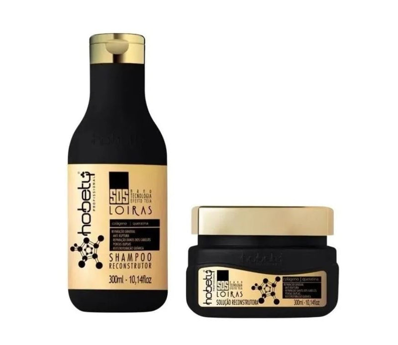 Kit Sos Loiras Shampoo 300ml E Mascara 300g Hobety