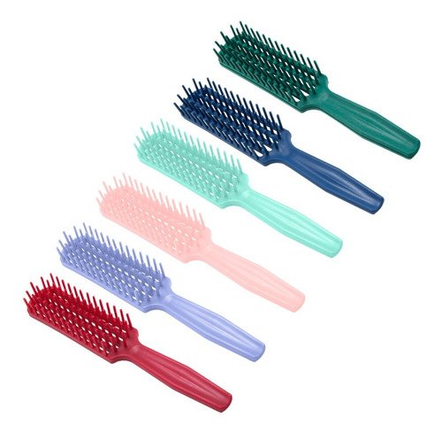 Escova de Cabelo Plástico Estilo Jacaré Quadrada Para Cachos Fitagem