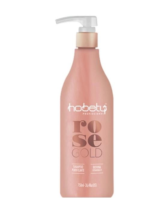 Kit Rose Gold Hobety Shampoo 750 Ml + Máscara 750 Gr