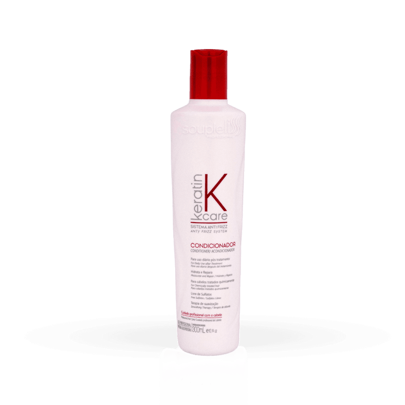 Kit Keratin Care Sistema Anti Frizz Shampoo + Condicionador + Máscara 300 ML Soupleliss