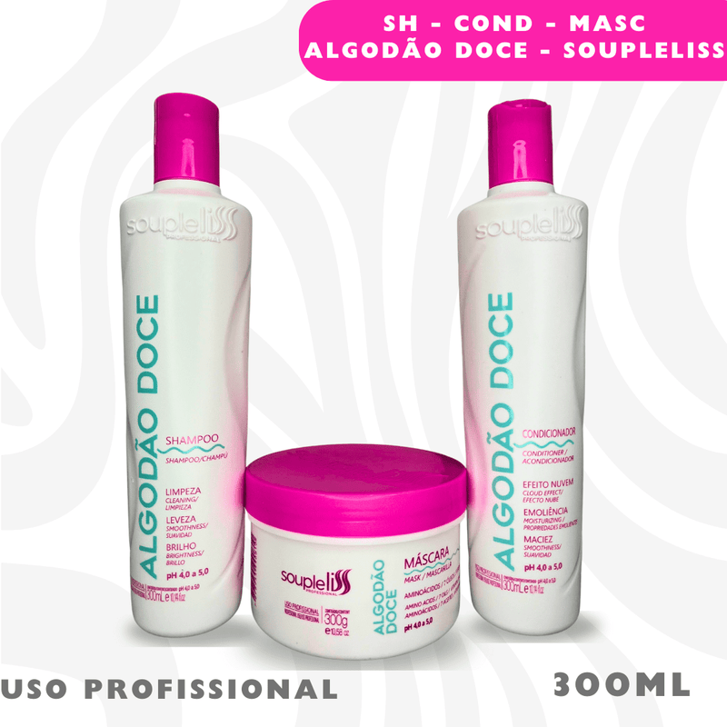 Souple Liss Kit Algodão Doce 300Gr