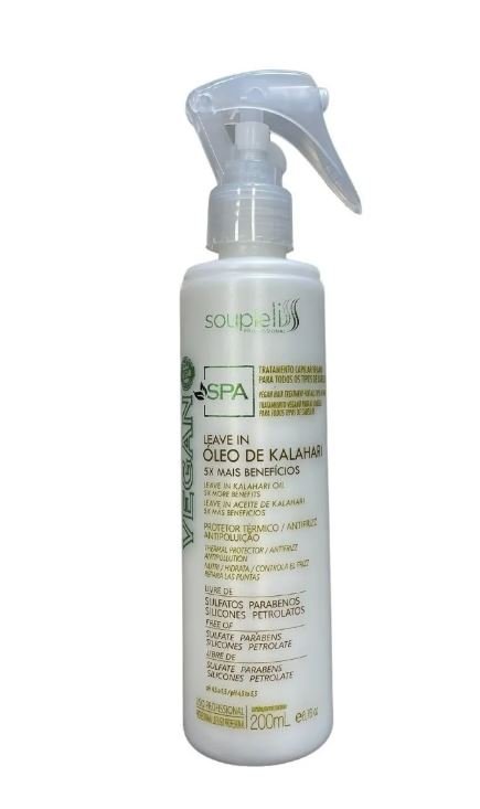 Kit Completo Profissional Óleo Kalahari Spa Vegan 3x1L + Óleo Finalizador 60ml + Leave-in 200ml Soupleliss
