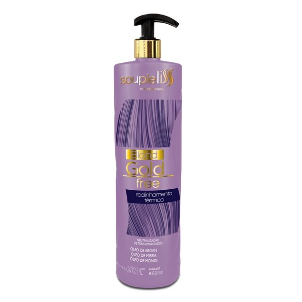 Souple liss Realinhamento Térmico Para Loiras Gold liss  Free Blond 1Litro