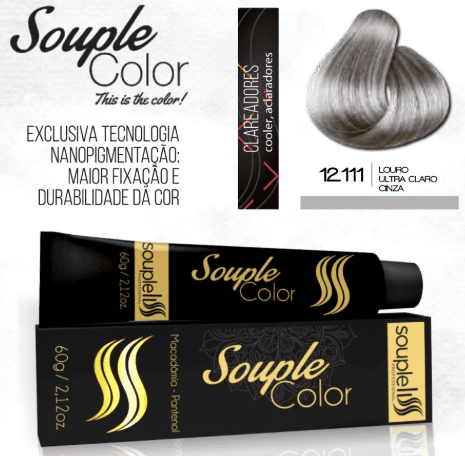 Coloração 12.111 Louro Ultra Claro Cinza Color SoupleLiss 60gr