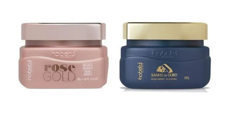 Kit Máscaras Banho de Ouro e Rose Gold Hobety