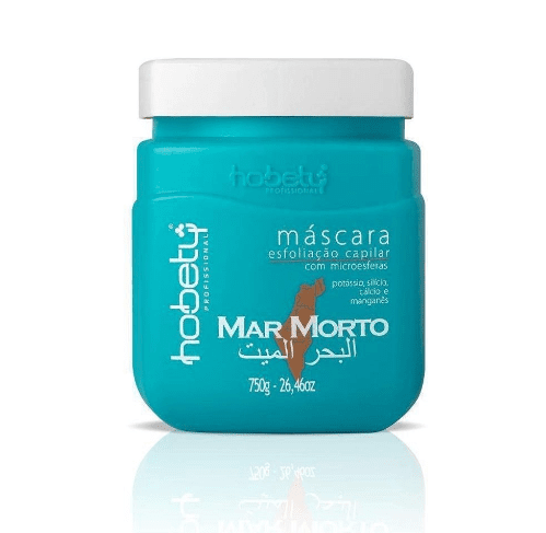 Kit Shampoo 750ml + Máscara 750gr + Finalizador Mar Morto Esfoliação Capilar 60ml Hobety