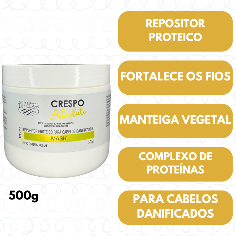 Shampoo - Máscara Crespo Absoluto Cabelos Danificados The Class 500ml