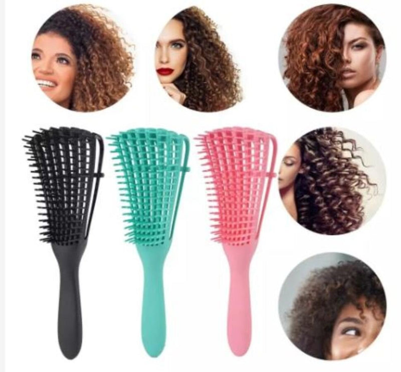 Escova Para Cabelo Cacho Pente Polvo