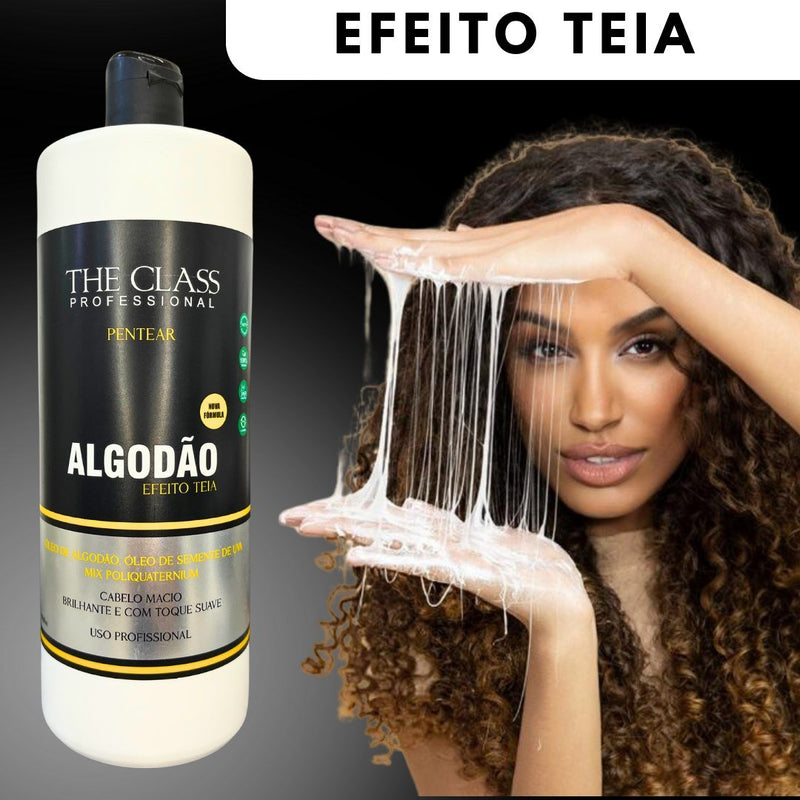 Kit Algodão Shampoo - Máscara Condicionante - Creme de Pentear 1L The Class