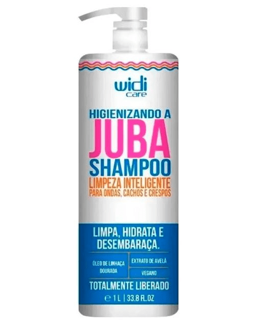 Creme De Pentear Encaracolando A Juba 1L - Shampoo Limpeza Inteligente 1L - Máscara Hidro Nutritiva 500ml Widi Care