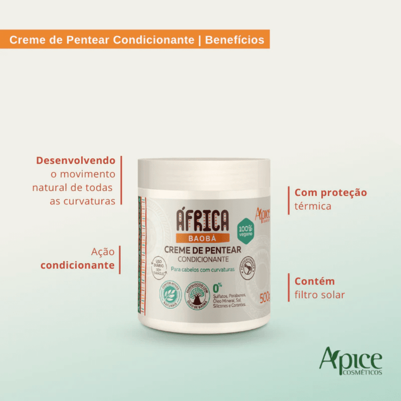 Creme de Pentear África Baobá 500g Apice