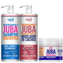Creme De Pentear Encaracolando A Juba 1L - Shampoo Limpeza Inteligente 1L - Máscara Hidro Nutritiva 500ml Widi Care