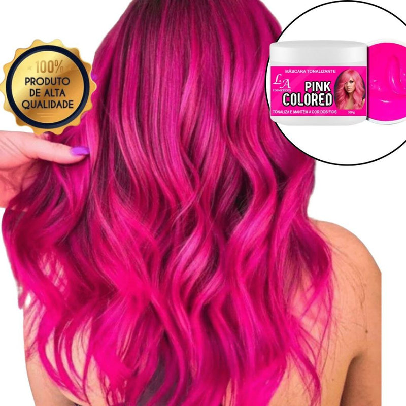 Máscara Tonalizante Rosa Pink S/ Amônia 100% Natural 300g L&A