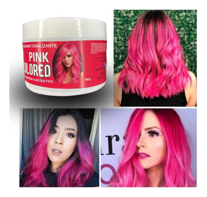 Máscara Tonalizante Rosa Pink S/ Amônia 100% Natural 300g L&A