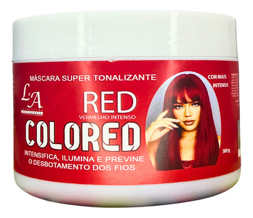 Máscara Tonalizante Red Vermelho Cereja S/ Amônia 100% Natural 300g L&A