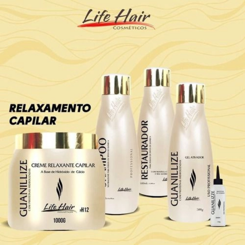 Relaxamento Guanidina Hidróxido De Cálcio Life Hair 1kg