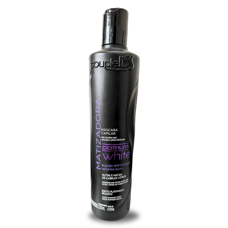 Máscara Capilar Matizadora Platinum White SoupleLiss 300ml