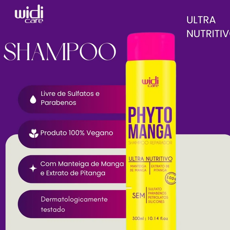 Kit Phytomanga Shampoo e Condicionador Nutritivo Widi Care 300ml