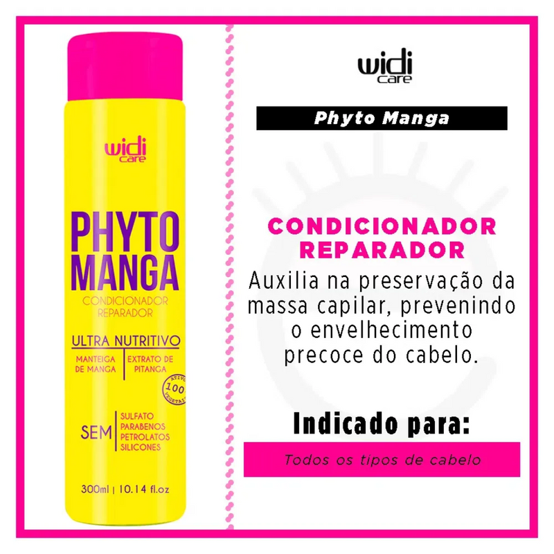 Kit Phytomanga Shampoo e Condicionador Nutritivo Widi Care 300ml