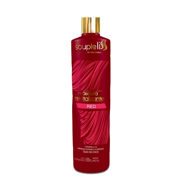 Máscara Matizadora Revitaliza Cor Red Soupleliss 300ml