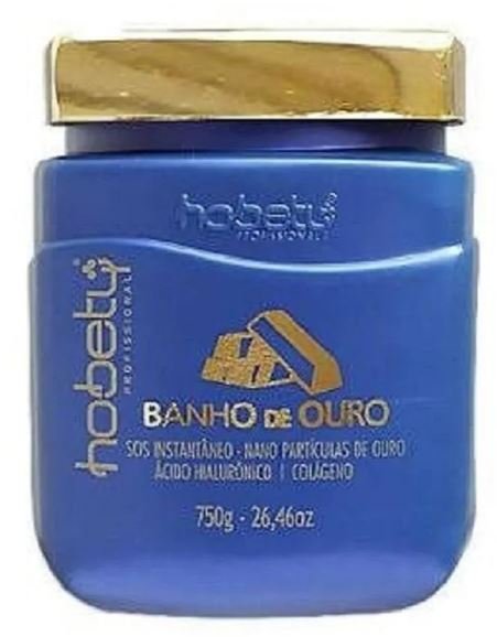 Kit Banho De Ouro SOS Instantâneo Shampoo 750ml + Mascara 750gr Hobety