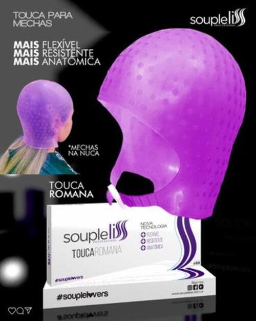 Souple Liss Touca Para mechas Romana Silicone