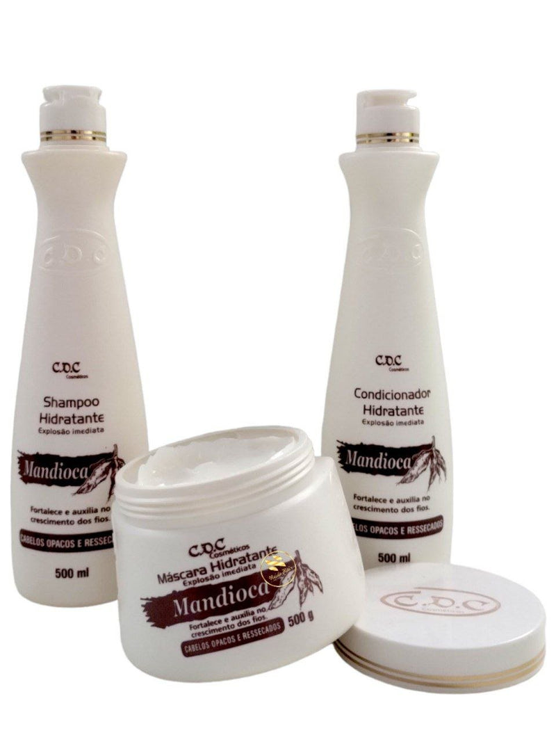 Kit Recuperação E Crescimento Capilar Mandioca Cdc 500ml