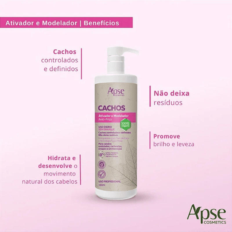 Ativador e Modelador De Cachos Anti-frizz 1L Apice