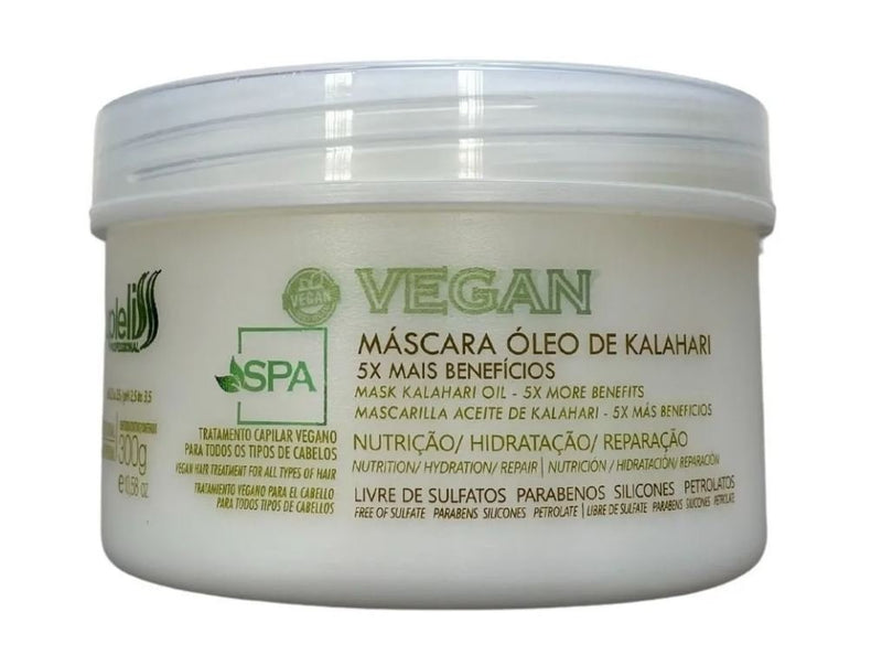 Kit Home Care Spa Vegan Óleo De Kalahari Shampoo 300ml + Condicionador 300ml + Máscara 300gr Soupleliss