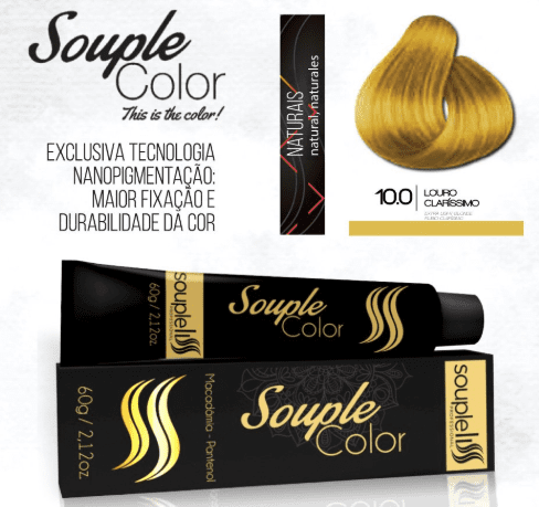 Coloração 10.0 Louro Claríssimo Souple Color SoupleLiss 60gr