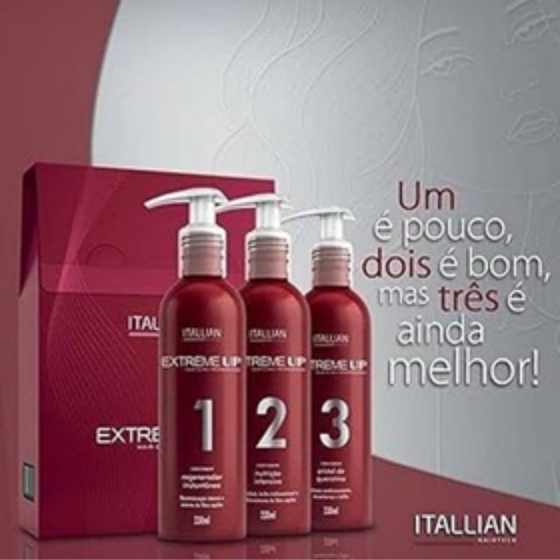 Kit Extreme Up Itallian Hairtech – Reconstrução Rápida e Eficiente