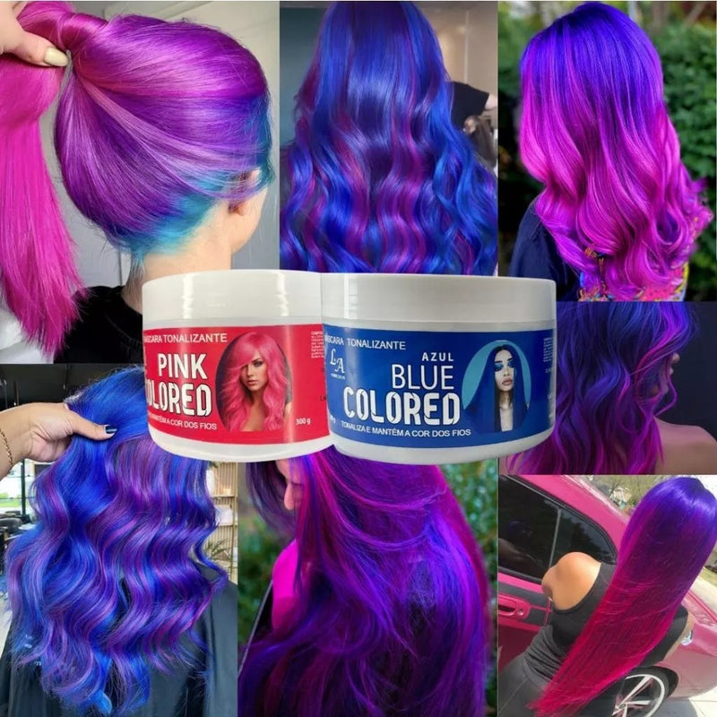 Combo Tonalizante Rosa e Azul - Sem amônia L&A Cosméticos