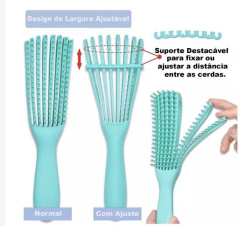 Escova Para Cabelo Cacho Pente Polvo