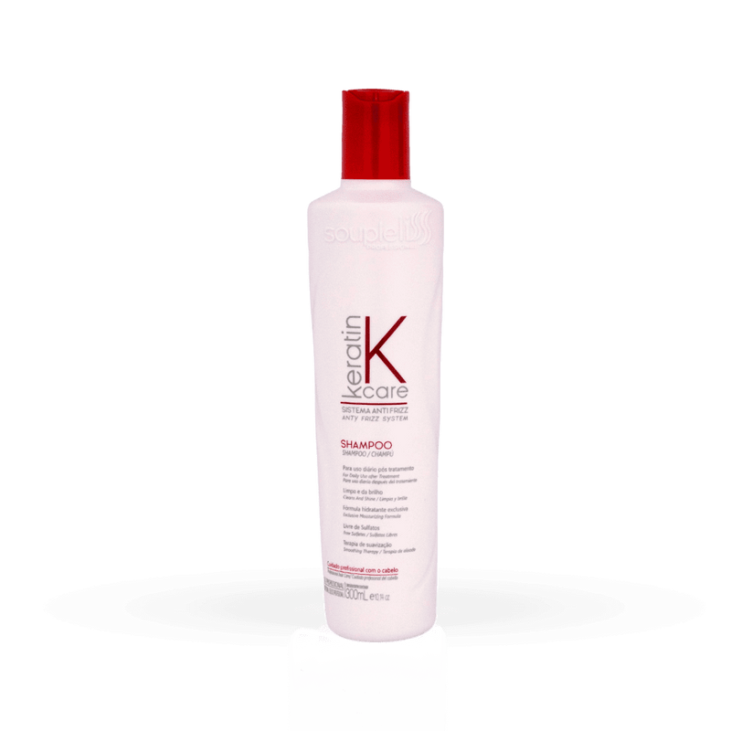 Kit Keratin Care Sistema Anti Frizz Shampoo + Condicionador + Máscara 300 ML Soupleliss