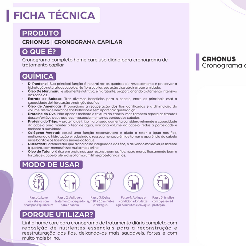 Cronograma Capilar Crhonus Completo + Shampoo 1l Soupleliss