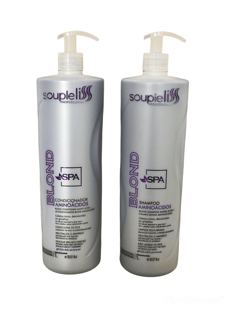 Kit SPA Blond Para Cabelos Loiros Soupleliss 1L