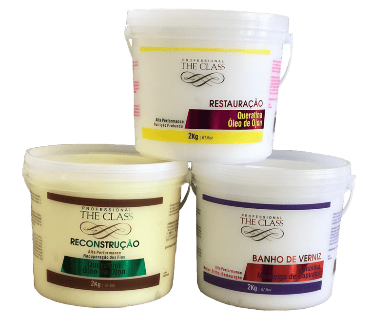 The Class Cronograma Capilar  Restauração - Reconstrução - Banho Verniz Balde 2kg EXCLUSIVO PROFISSIONAL
