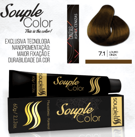Coloração 7.1 Louro Cinza Color SoupleLiss 60gr