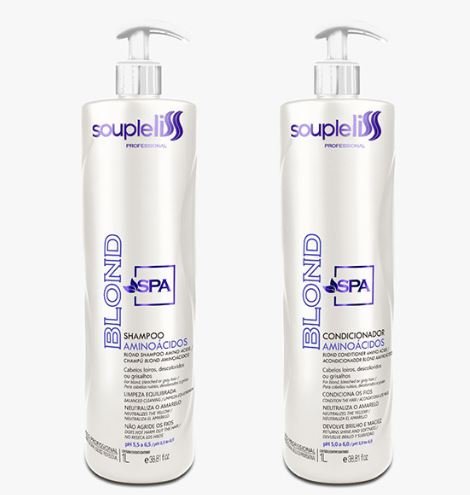 Kit SPA Blond Para Cabelos Loiros Soupleliss 1L