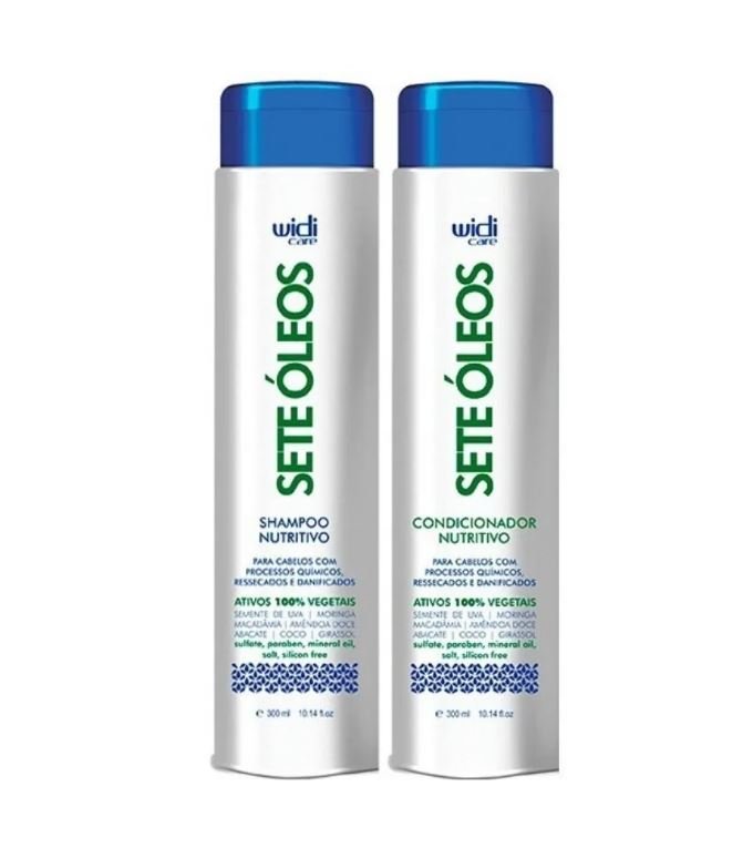 Kit Sete Óleos Nutritivos Shampoo 300ml + Condicionador 300ml + Máscara De Tratamento 300gr Widi Care