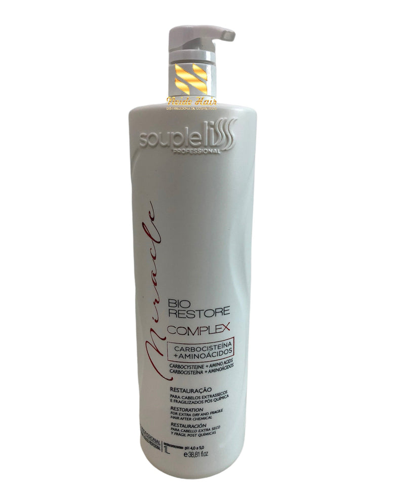 Miracle Bio Restore Complex Cabelo Extrassecos Soupleliss 1L