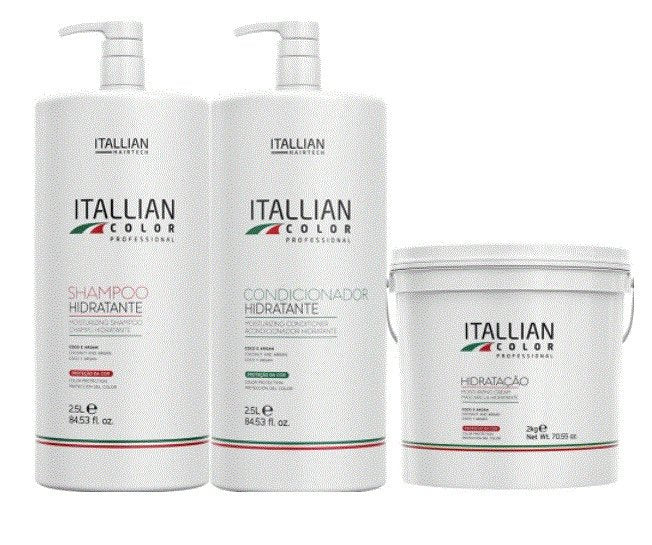 Itallian Color Kit Lavatório Shampoo + Condicionador + Máscara Hidratação 2kg