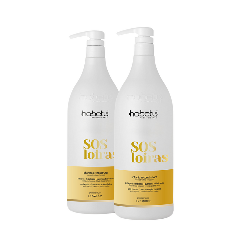 Kit S.o.s Loiras Shampoo e Máscara Hobety 750ml