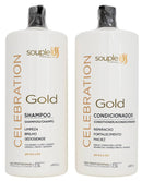 Kit Gold Celebration Lavatório Shampoo E Condicionador 2,5L