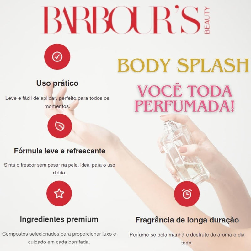 Body Splash Barbours Beauty Diversas Fragrâncias Spray 200ml