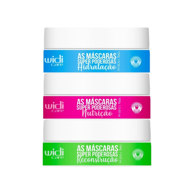 Kit Super Poderosas Cronograma Capilar 3 x 100g Widi Care