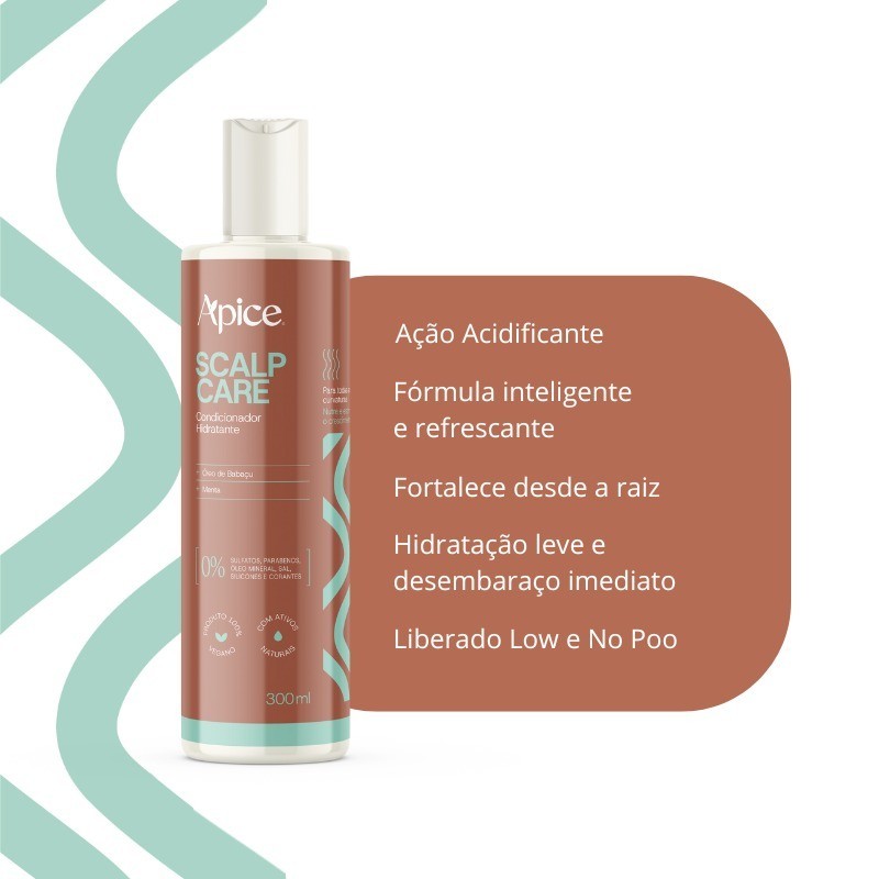 Kit Scalp Care Shampoo e Condicionador 300ml - Estimula o Crescimento Apice Apse