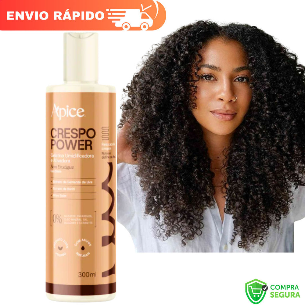 Gelatina Ativadora Umidificadora Crespo Power Apse Apice 300ml Vegano
