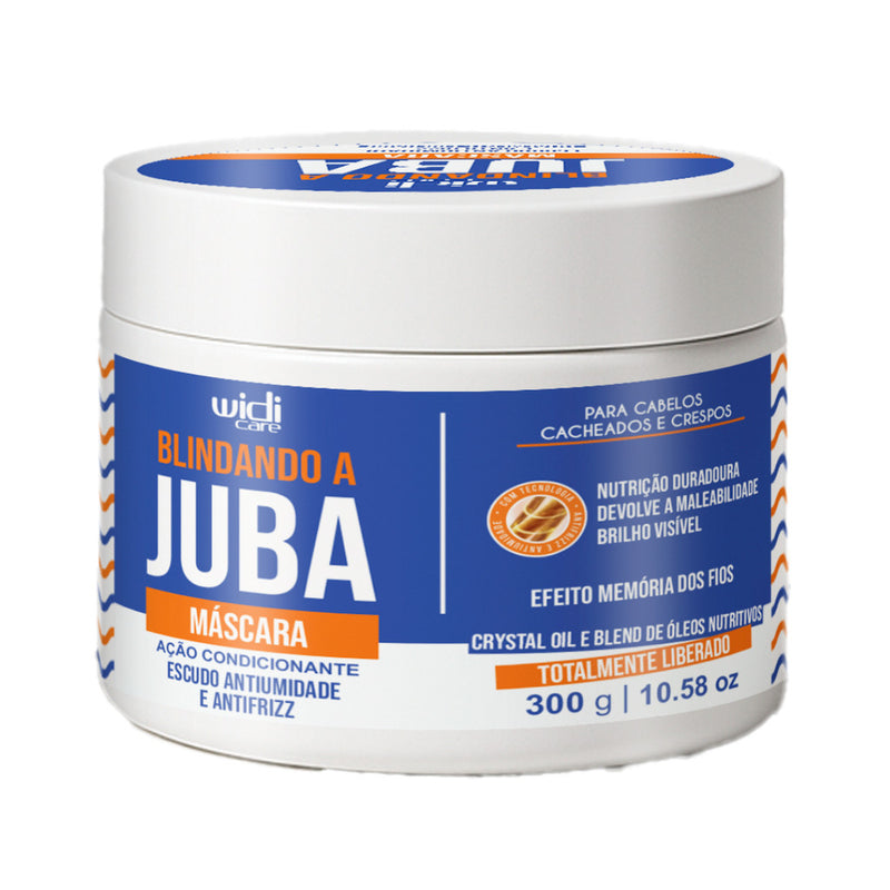 Máscara Blindando a JUBA Escudo Antiumidade e Antifrizz 300ml Cacheado-Crespo LANÇAMENTO WIDI CARE